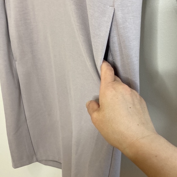 Athleta Dress Womens Small Light Purple Gray Seasoft Long Sleeve Short V Neck - Picture 6 of 12